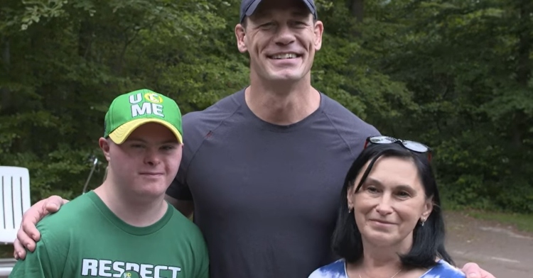 john cena with misha and his mom