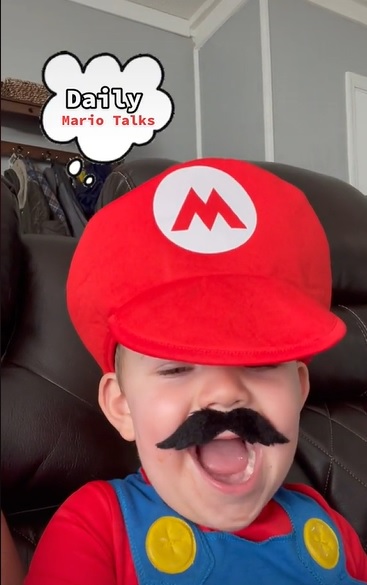Micah Smith dressed up as Mario