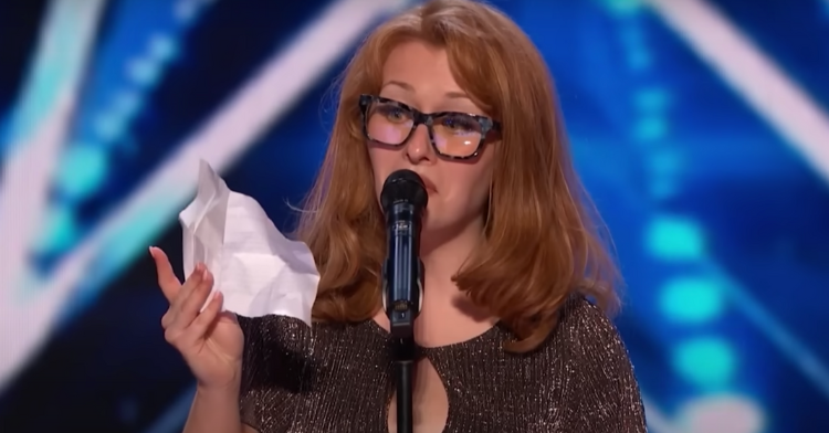 merissa beddows impersonating her grandma at america's got talent.