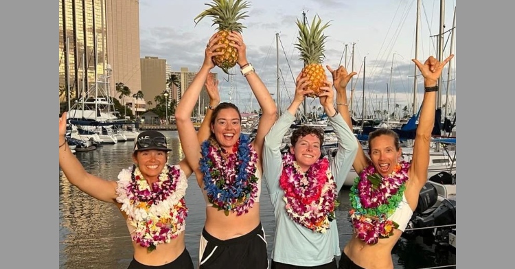 Libby Costello, Sophia Denison Johnston, Brooke Downes and Adrienne Smith of the Lat 35 women’s team