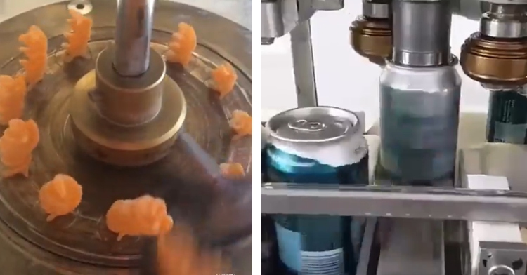 pasta making machine and soda canning machine