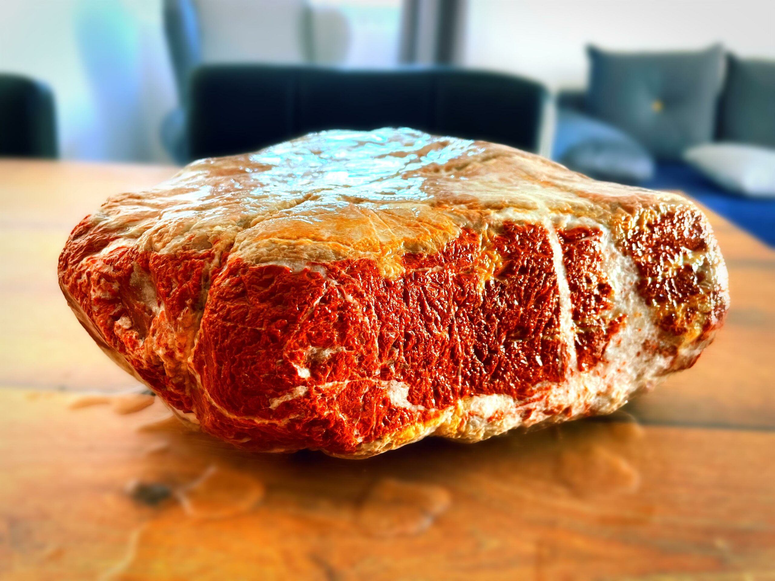 rock that looks like a piece of red steak