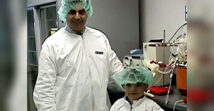 Dr Kakkis and patient Ryan Dant as a child.