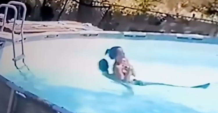 Gavin Keeney rescues mom Lori Keeney from pool after she suffered a seizure