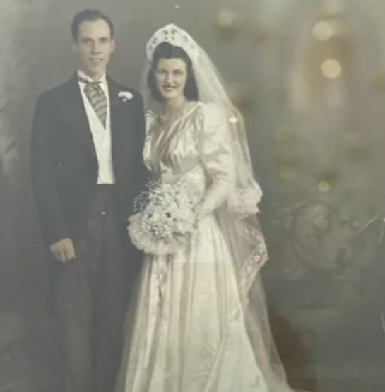 Peggy and William Koller on their wedding day.