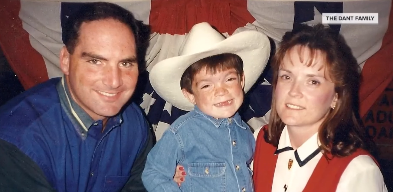 Mark Dant, Jeanne Dant, and Ryan Dant in the 1990s.