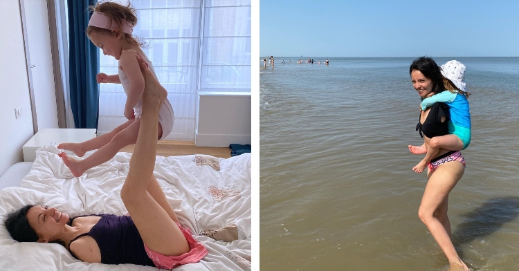 Sarah Talbi was born with no arms but can still parent her daughter, Lilia.