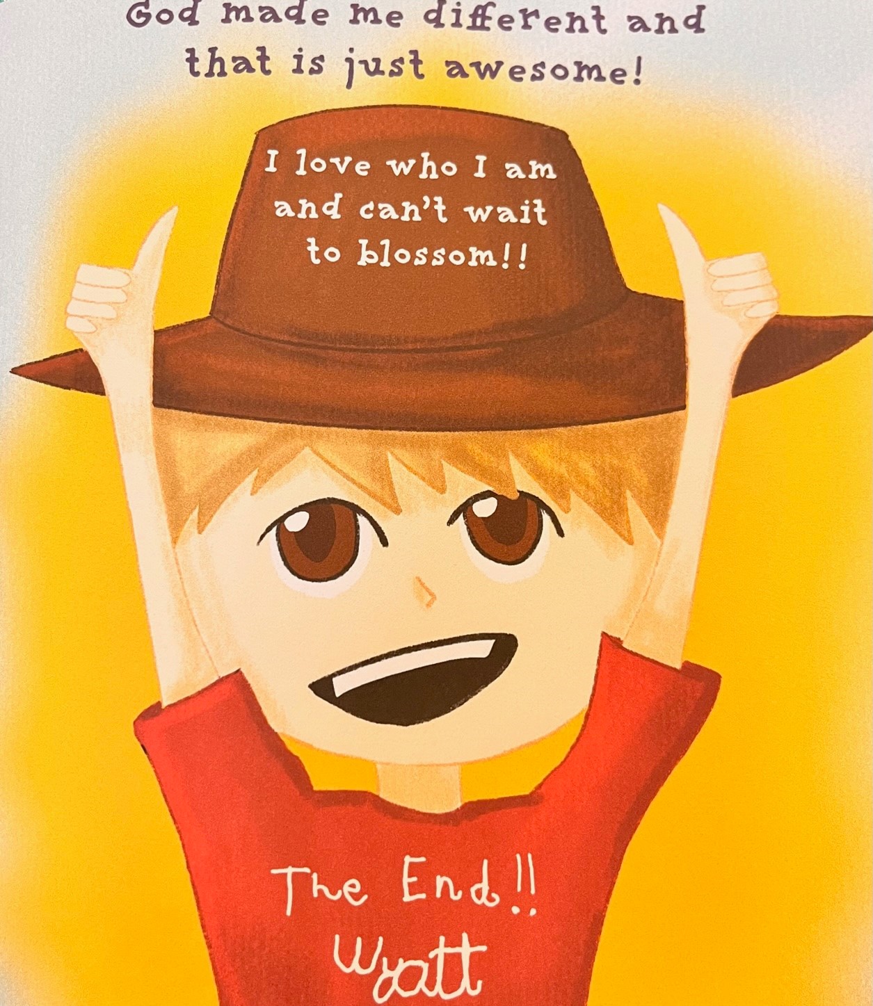 a page from Wyatt Shield's book "Wyatt's Big Adventure with Shriners."