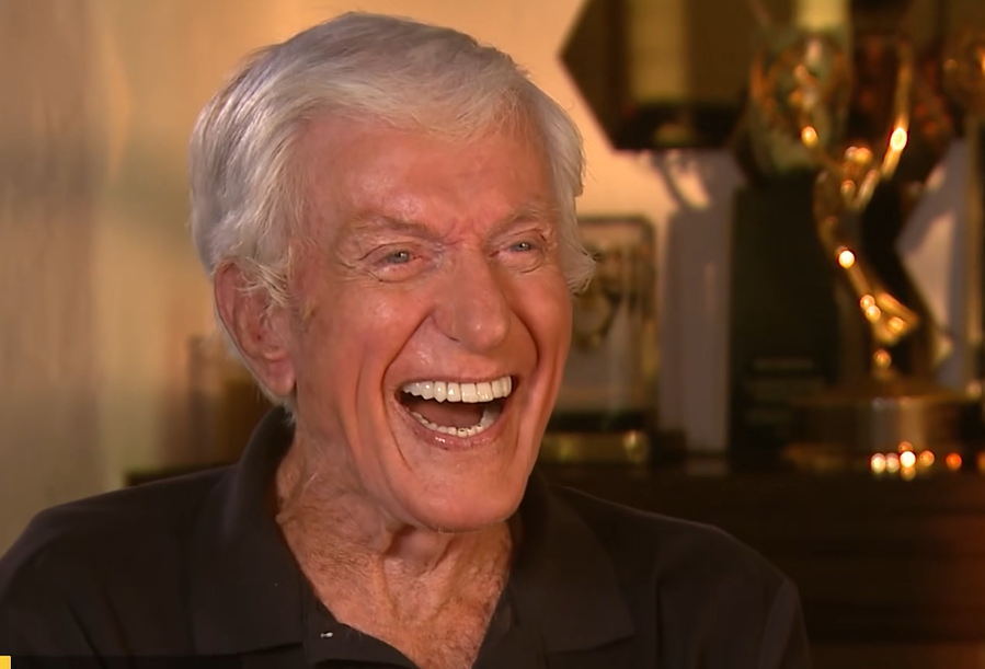 Dick Van Dyke laughing in a video from 2015.