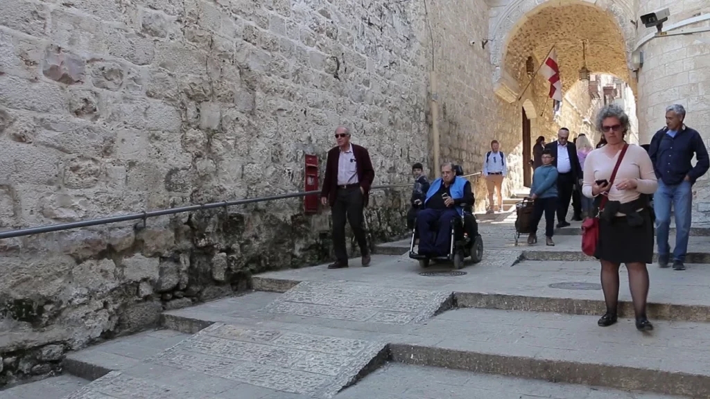 wheelchair ramps in Old City, Jerusalem