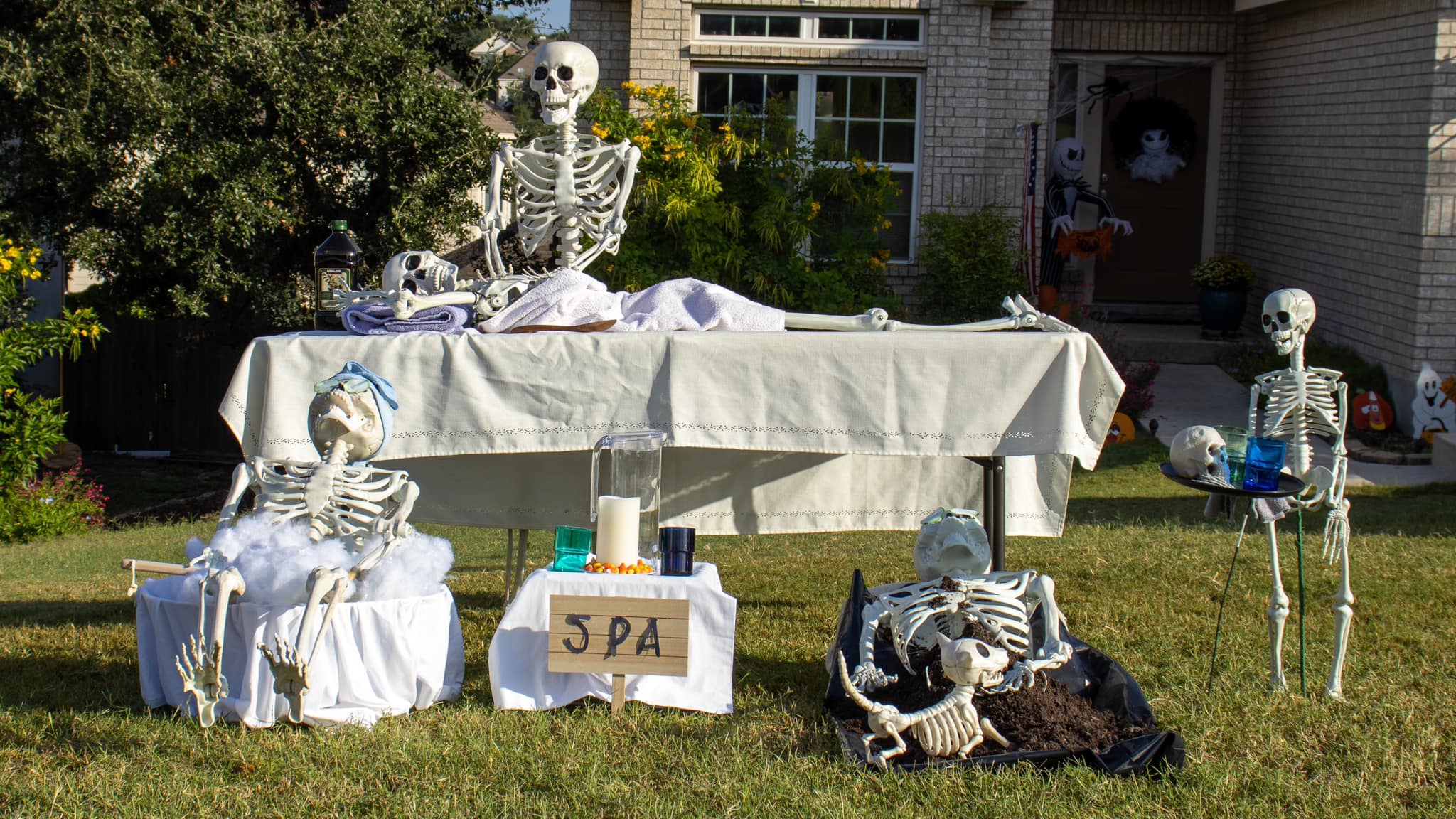 Skeleton House of San Antonio display of spa day