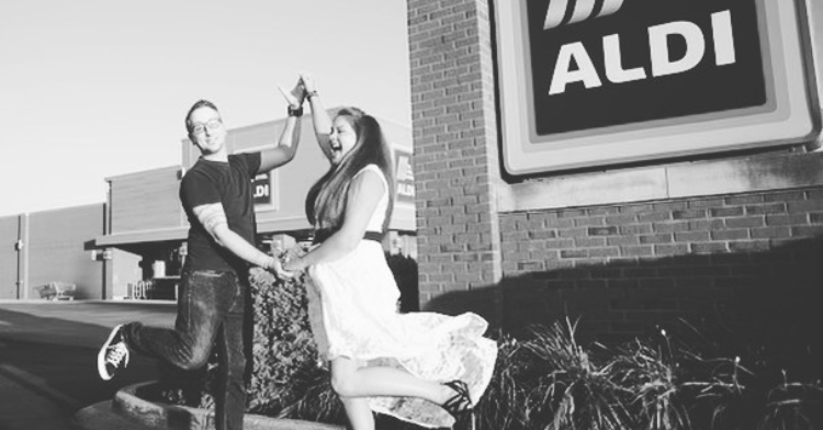 Michael Hurd and Jessica Bojanowski get married at Aldi