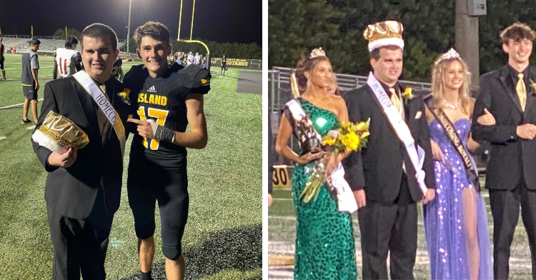 James Verpaele gives Parks Finney his Homecoming crown