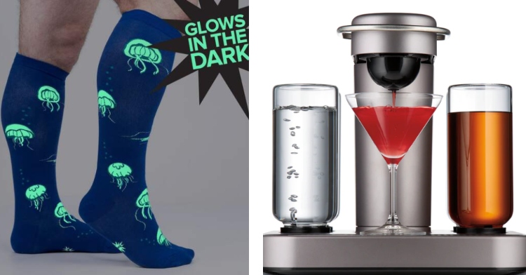 jellyfish socks and Bartisnal cocktail maker