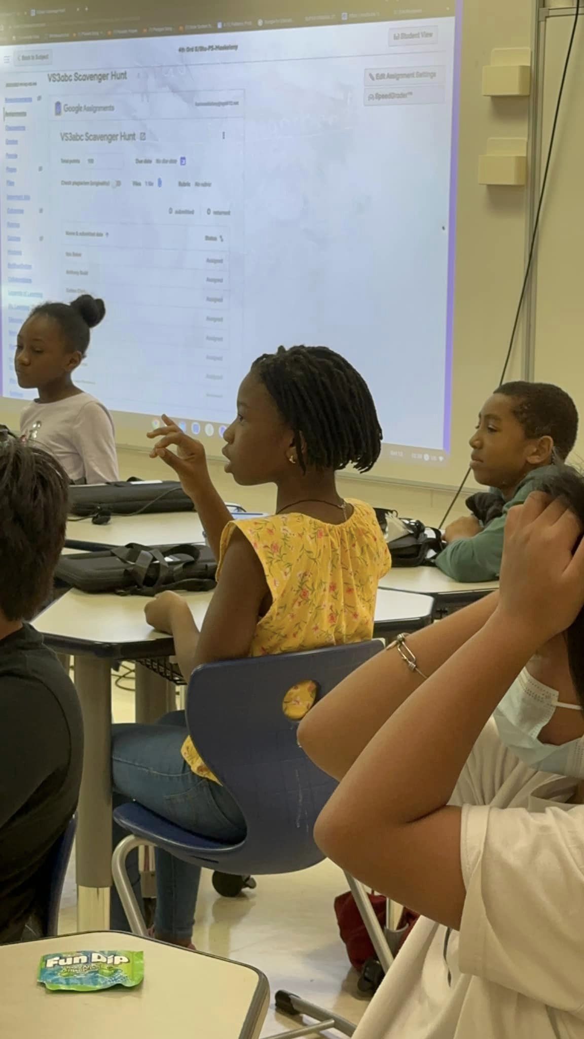 student learning ASL in school