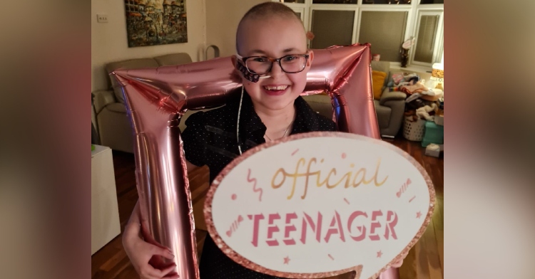cancer survivor Alyssa celebrates 13th birthday at home