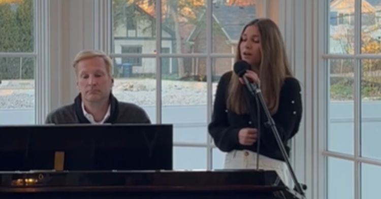 Sophia Zich singing original song for Ukraine