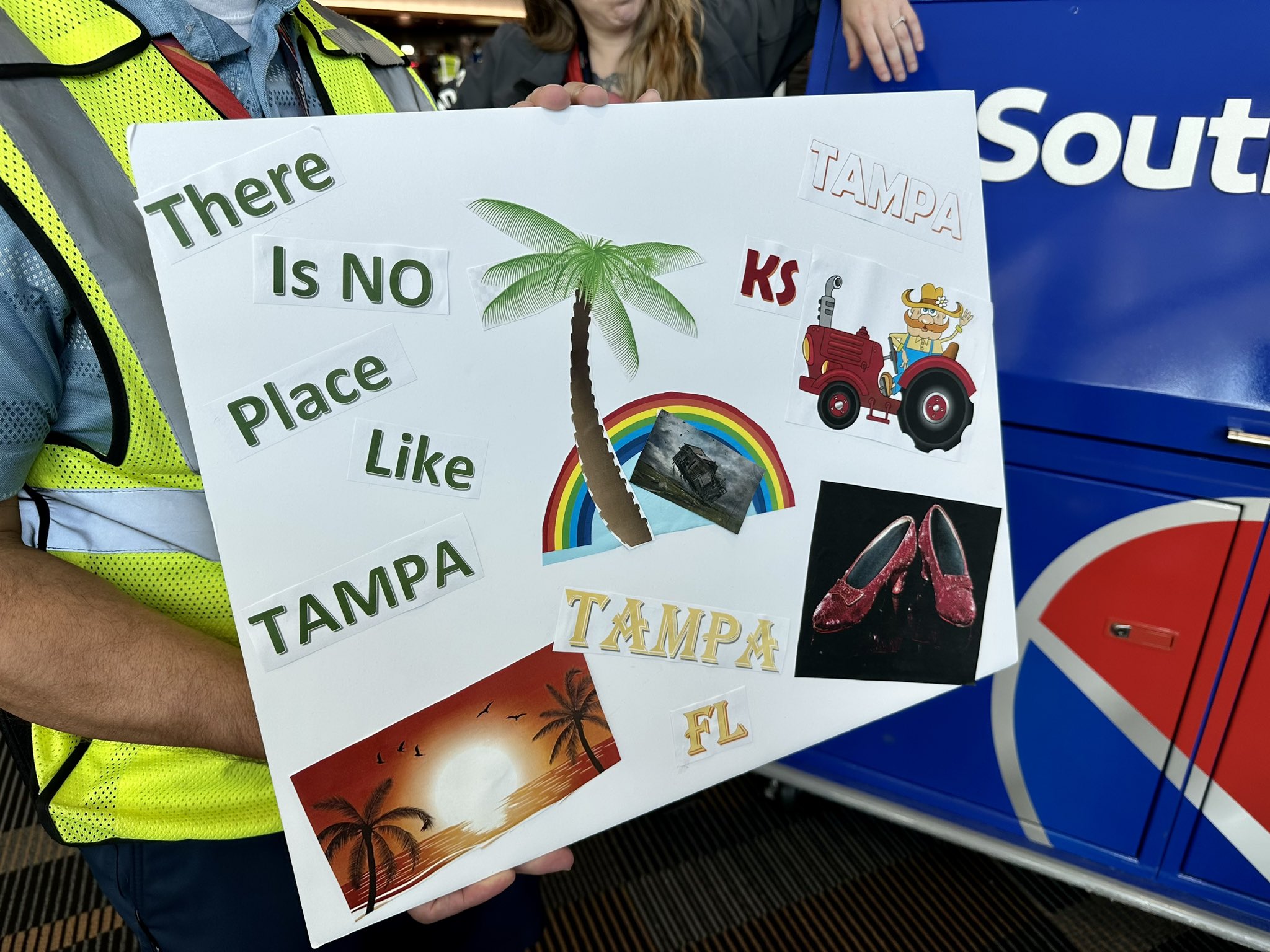 sign that says "there is no place like Tampa"