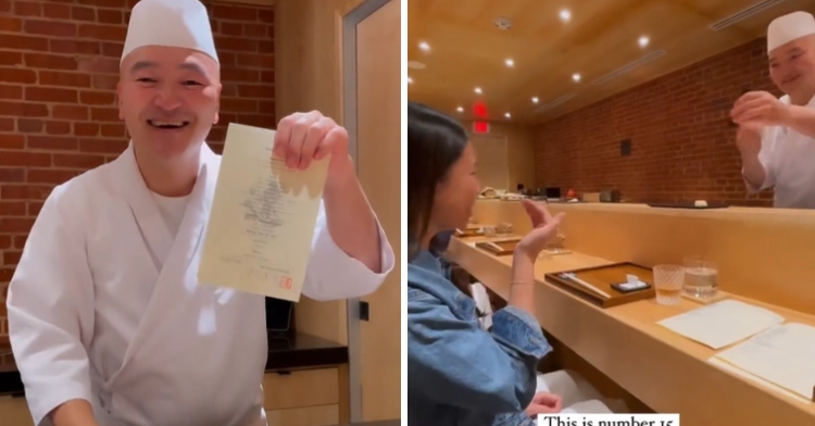 Chef at Tatsu in Dallas, TX uses ASL to communicate with deaf dinner guests.