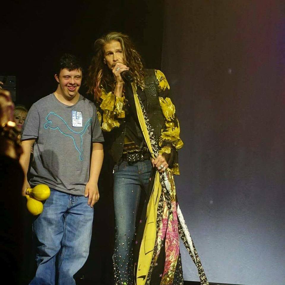 Steven Tyler with Anthony on stage