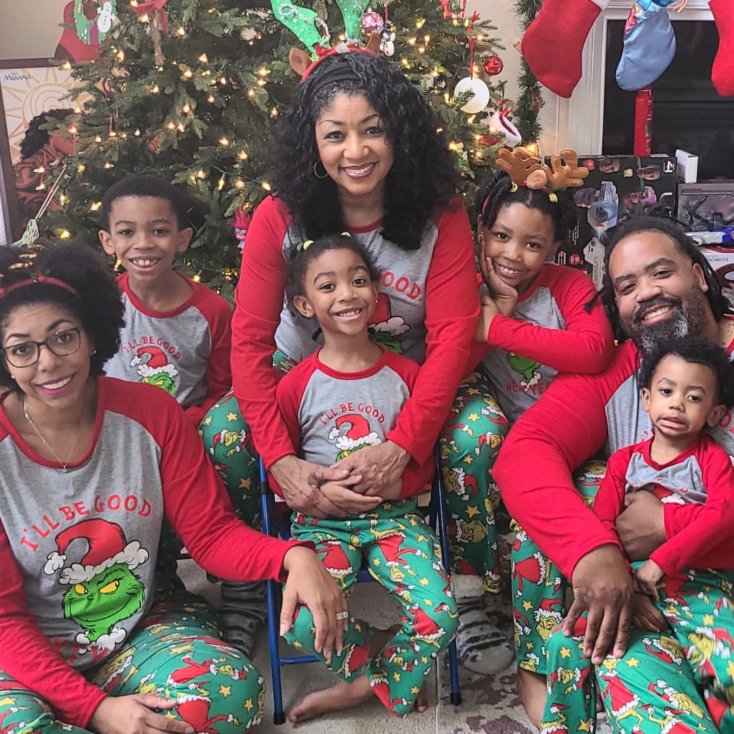 Carleigh Edwards with her family at Christmas.