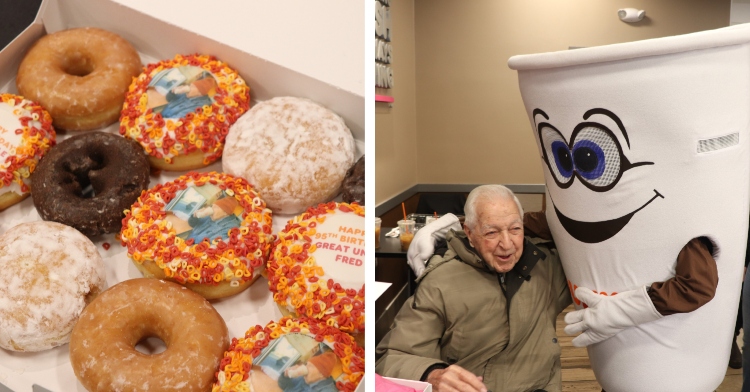 Fred Brown's Dunkin' Donuts party.