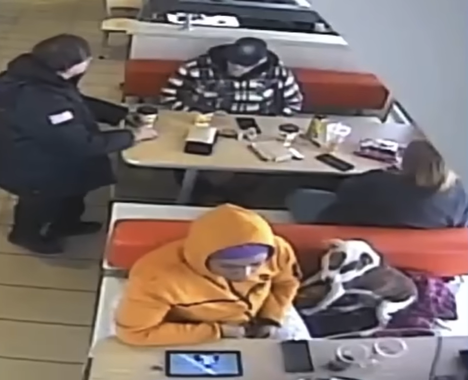 people eating in McDonald's restaurant during 2022 blizzard in Buffalo, NY