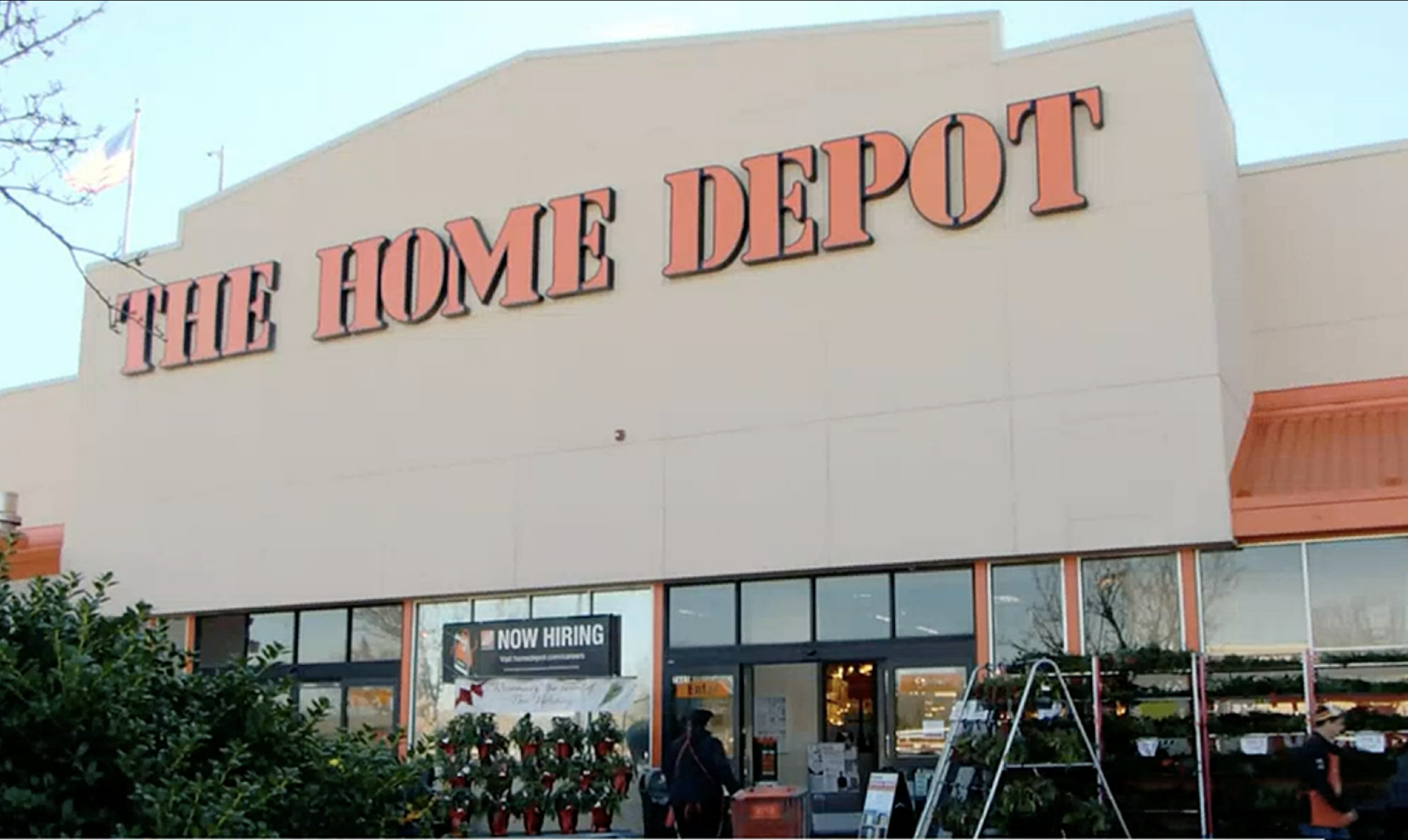 outside look of a "the home depot" store in bellevue. 