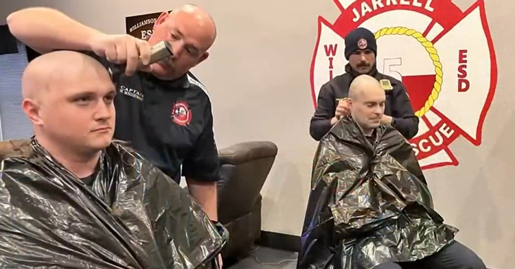 Jarrell Fire department members shave heads