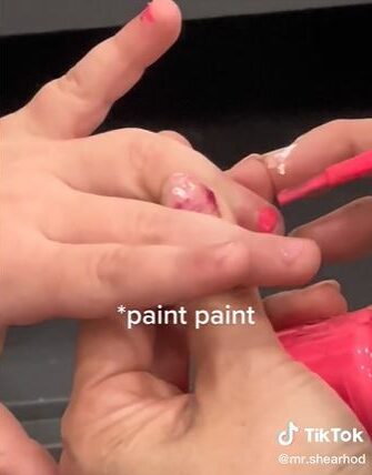 Ashton getting his nails painted