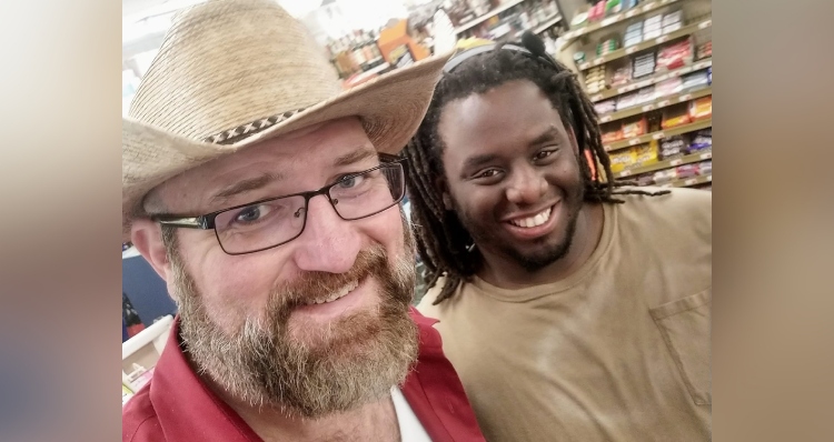 Jason Boudreaux and Kevin Jones pose for a selfie