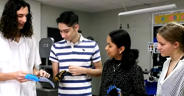 Student gives prosthesis project a Lightning-themed touch