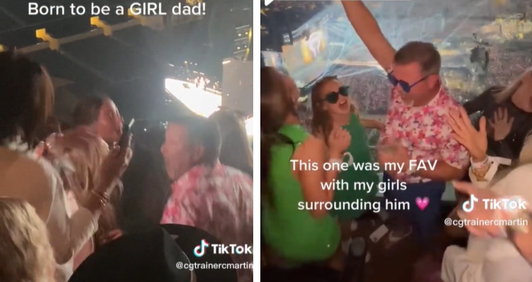 Bret Martin rocks out at Taylor Swift concert with his daughters