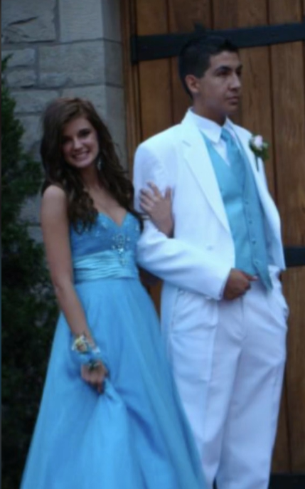 Lexi and Dewey donelson at prom in 2012.
