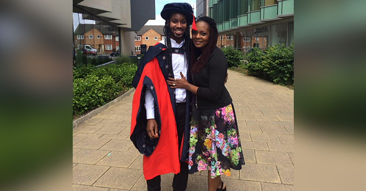 Jason Arday at a PhD graduation ceremony