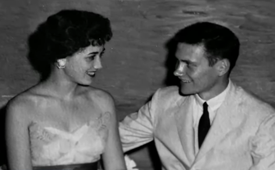 Caroline Reeves smiles at Eddie Lamm in the 1950s.