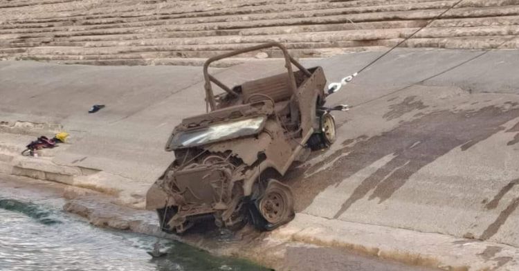 A Jeep was found underwater in Lake Cheney on Memorial Day.