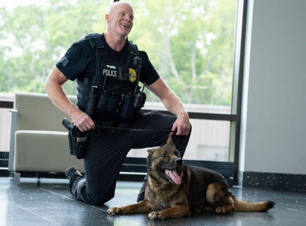 The Lawrence Police Department congratulates retiring patrol dog.