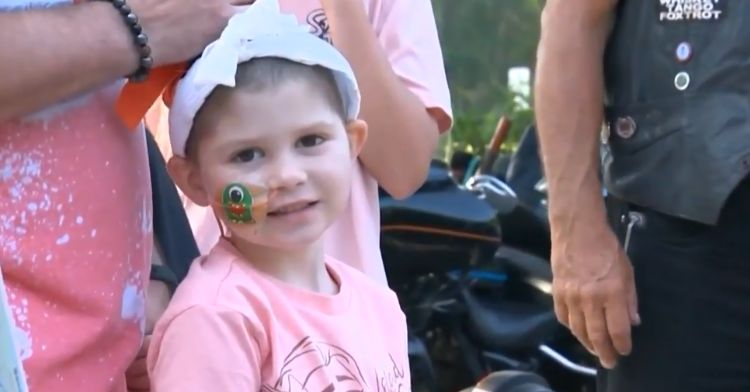 Lilyana and her parents attend the Poker Chip Ride hosted in her honor.
