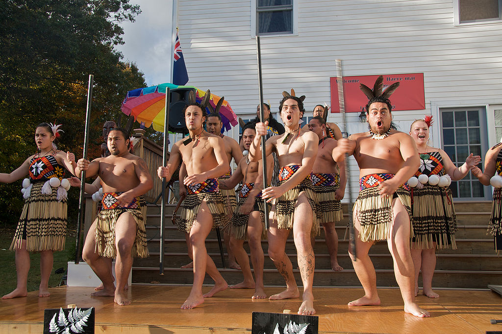 Maori haka dancers