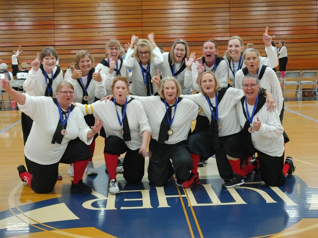 Granny Basketball is an easier version of the game for older women.