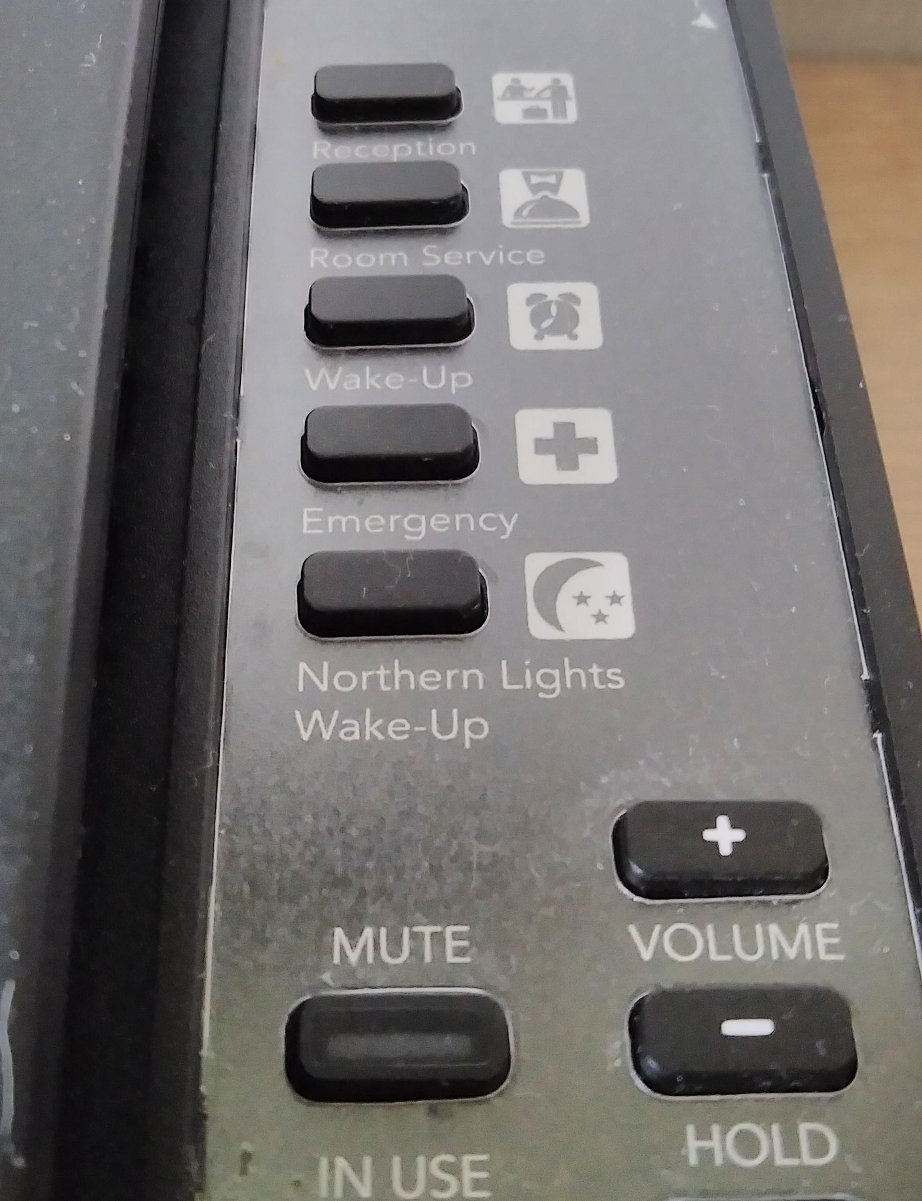 remote control from Iceland that has a "northern lights" button.