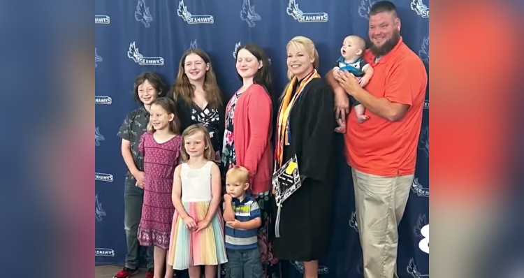 Ashley Payne and family at college graduation.
