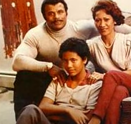 Dwayne 'The Rock' Johnson at Age 13 with family.