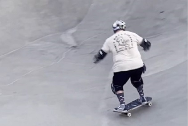 Jimmy Gonzalez shredding the bowl.