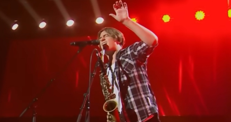 Levi X performs on The Voice Australia