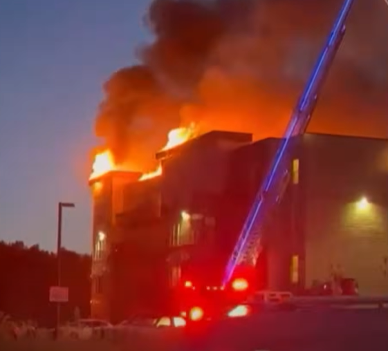 An apartment fire nearly ruined this couple's surprise wedding.