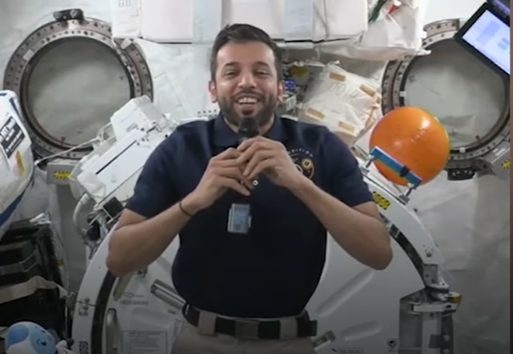 This astronaut got to speak to his sons from the International Space Station. 