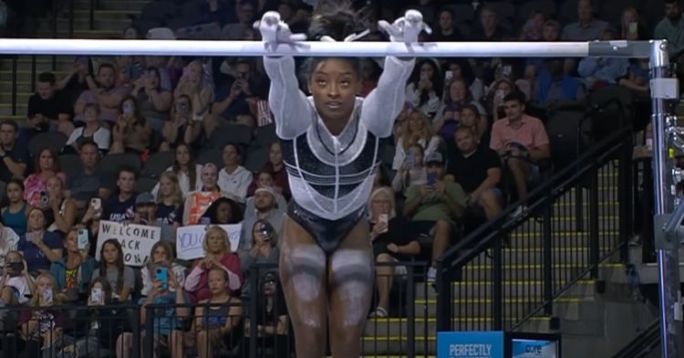 Simone Biles gave an incredible performance during the competition.