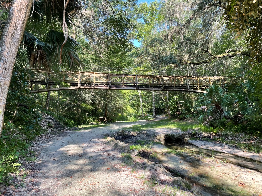 Ravine Gardens State Park suspension bridge